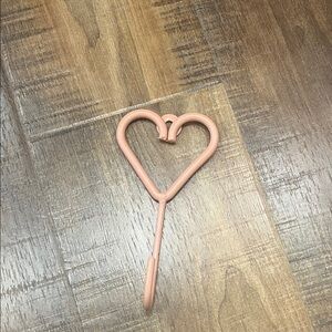 Heart-Shaped Wall Hook - Pink